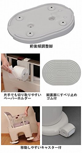 Amazon.co.jp: 〈座楽〉ラフィーネ プラスチック便座タイプ 傾斜脚付き